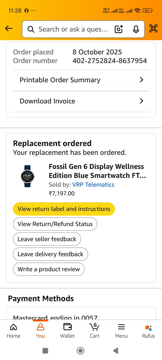 santosh18chintu's tweet image. Ordered Fossil Gen 6 Smartwatch from @amazonIN. Received a DEFECTIVE unit won&apos;t even power on! Amazon support refused return, claiming it&apos;s a &quot;sales product,&quot; and pushed me to brand service. Why sell junk you won’t stand behind? Avoid this seller and Amazon