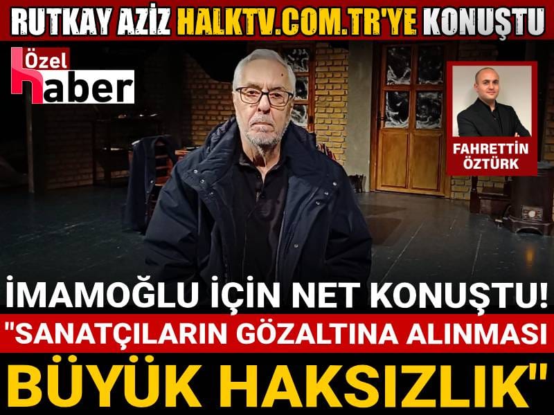 Rutkay Aziz'den sanatçıların gözaltına alınmasına sert tepki: İmamoğlu için net konuştu

"Sanatçıların gözaltına alınması büyük haksızlık."

✒️ Haber: Fahrettin Öztürk (<a href="/oz_oztrk/">Fahrettin Öztürk</a>)
halktv.com.tr/siyaset/rutkay…