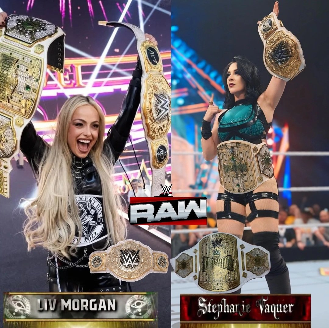 MBRDeportivo's tweet image. Stephanie Vaquer🇨🇱 y Liv Morgan🇺🇸son las dos campeonas mundiales #WWERaw que logran ser campeona de campeonas👑🏆👇:
Liv Morgan: 2024
Stephanie Vaquer: 2025
#wwecrownjewel #StephanieVaquer #LivMorgan
@ReggesNunezB @laradeportes18 @joselopez_ingrd