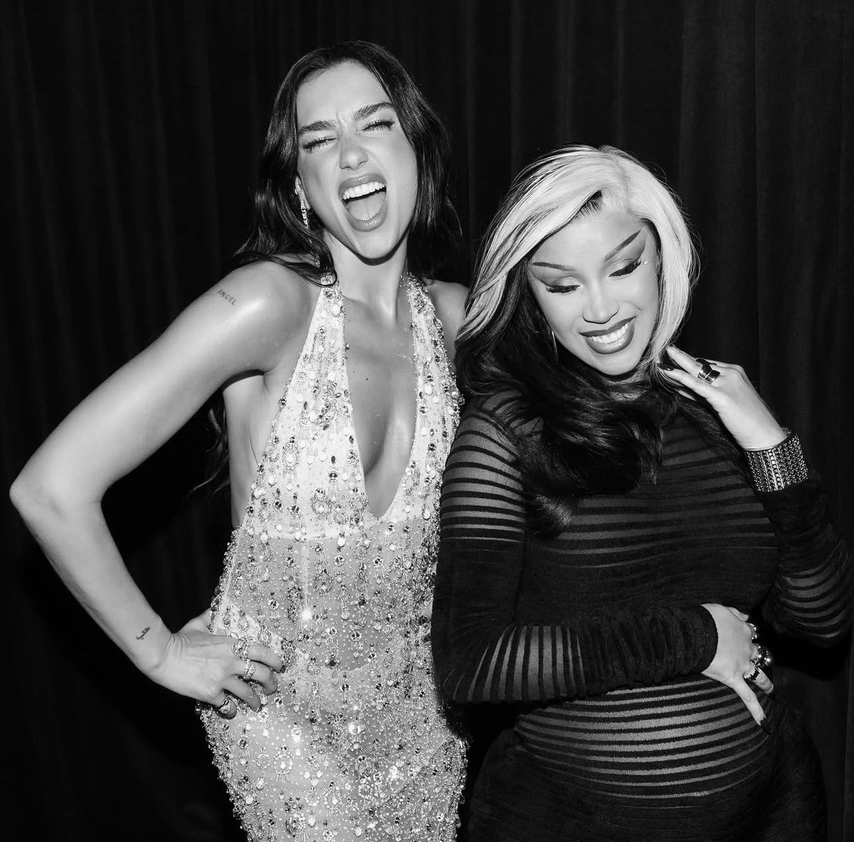 PopCrave's tweet image. Dua Lipa and Cardi B stun together in new photos.
