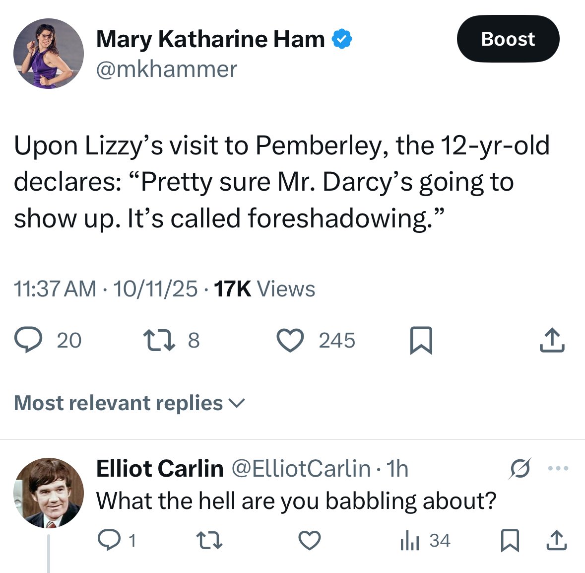 It is exceedingly vexatious to me that my haters are not more literary.