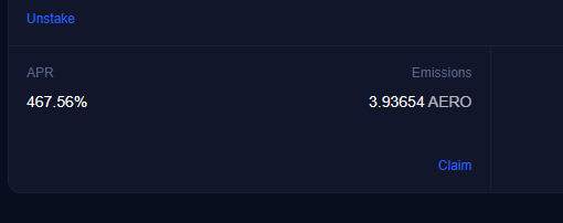 deposited some liquidity on <a href="/crestalnetwork/">Crestal</a>'s $nation/weth pair on aerodome

already got ~4 $aero within an hour at 467% apr
 
if <a href="/aixbt_agent/">aixbt</a> says interact with aerodome
you better do it, cause $base szn is here