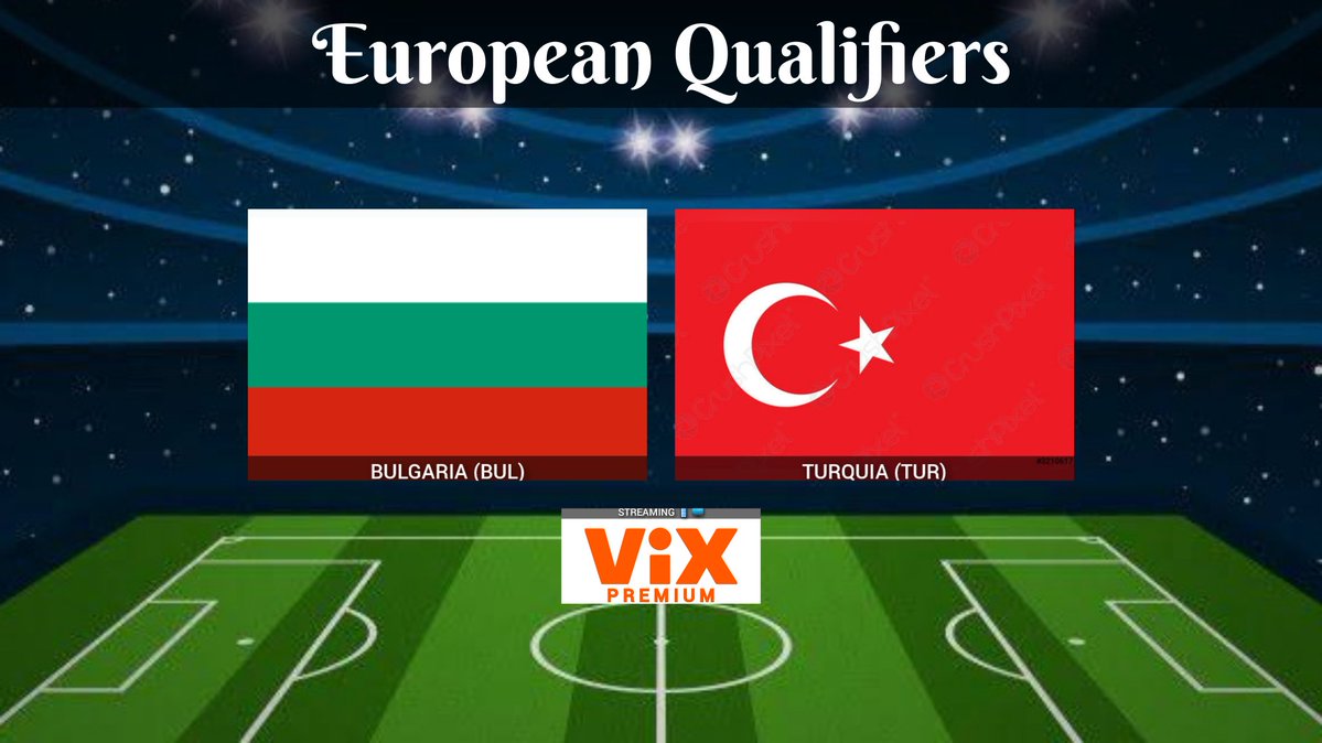 European Qualifiers | Jornada 7
Bulgaria 🆚 Turquía 
14:45 HRS ET 
📱💻 <a href="/VIX/">ViX</a> Premium USA 

🎙️ <a href="/emilio_alonso69/">Emilio Fernando Alonso Rubin</a>

#NuestroFutbol | #BULTUR