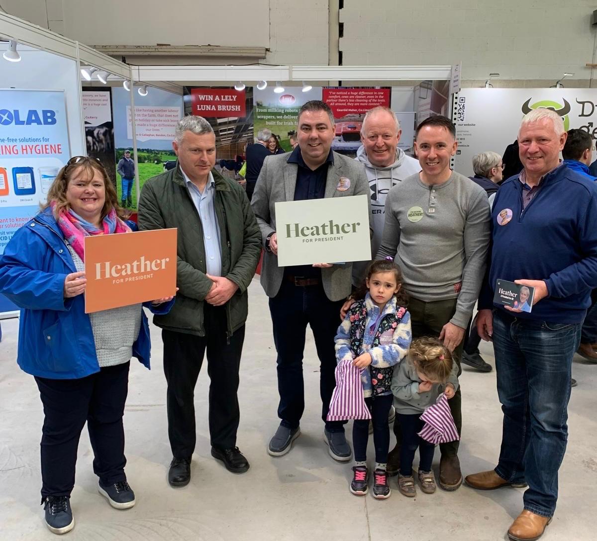 johnpauloshea1's tweet photo. It was great to have Heather Humphreys brother Bert Stewart on the canvass with us today and no better place to canvass but at the National Dairy Show in #Millstreet.

Bert is no stranger to farming circles and was out pushing hard for the No; 1 vote on 24th October next for Heather! 

Heather will be a President for All. 

John Paul

#Presidentialelection #Heather #Opportunity #Unity #Community