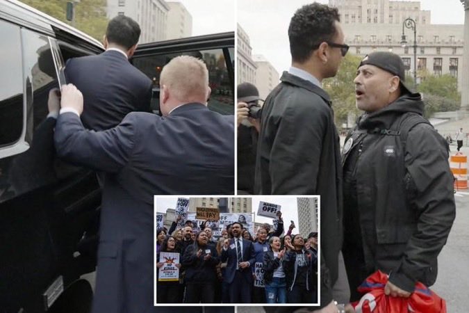 matjendav4's tweet image. Now there’s someone who has common sense ~ ~ Socialist mayoral candidate Zohran Mamdani chased out of NYC park by protester shouting ‘antisemite’ trib.al/yM8uius