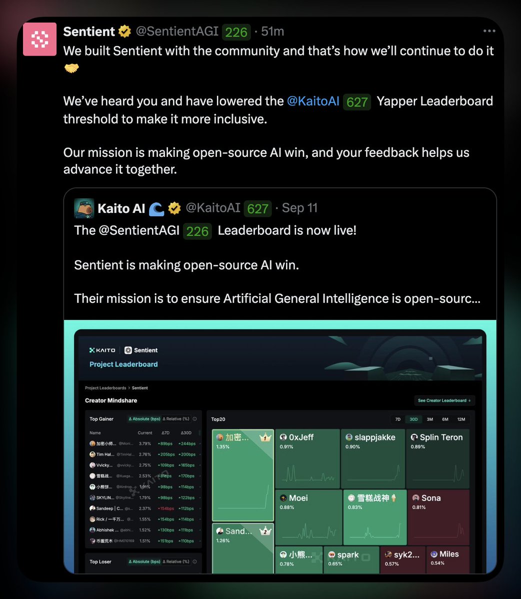 gomtu_xyz's tweet image. Guess what? open-source AI wins, @SentientAGI wins.

look at how Llama and other open source LLM model have been evolving over the couple years.

Sentient will grow fast, and will be huge.
HUGE

gSentient.