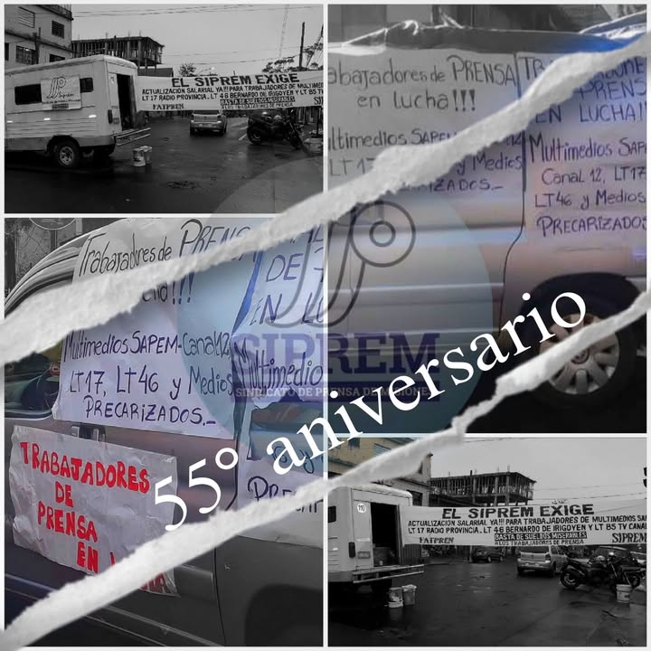 🖋️ 55 años de lucha del SIPREM
Salarios congelados, precarización, silencio del Gobierno provincial. Sin prensa no hay democracia, pero sin sueldos dignos no hay prensa posible.
📢 Paritarias ya. La prensa sigue de pie, y este sindicato también. 

#SIPREM #PrensaEnLucha #Misiones