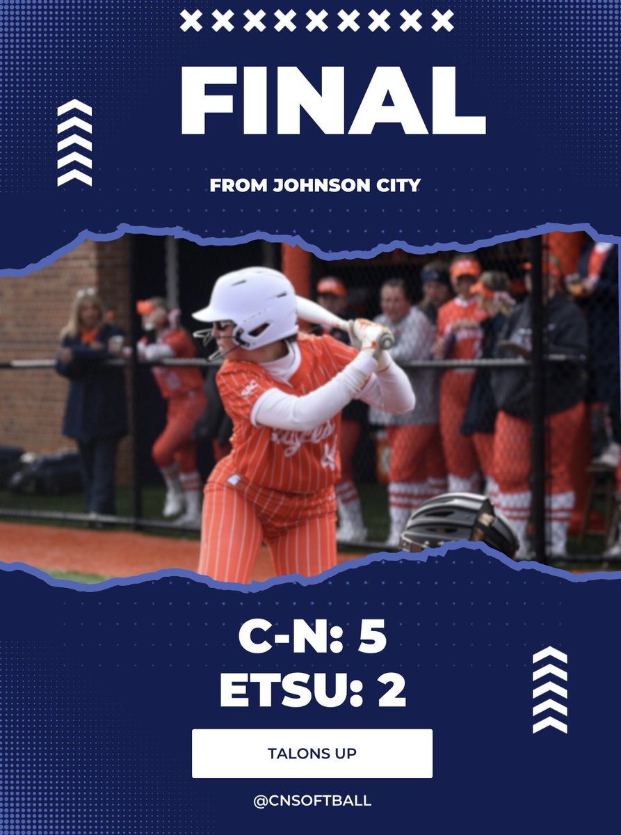 Fall reps. Fall W.  🦅🥎

FINAL
🦅<a href="/cnsball/">Carson-Newman Softball</a> 5
🏴‍☠️<a href="/ETSUSoftball/">ETSU Softball</a> 2
