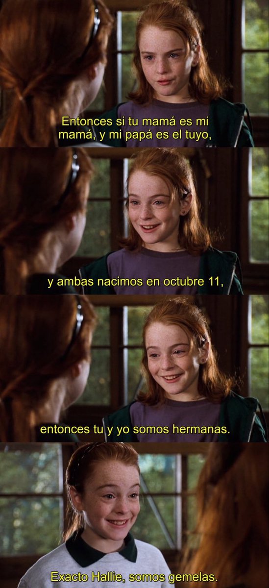 cronopiatw's tweet photo. Hoy es Octubre 11, día que marcó a una generación, ya que es el nacimiento de Annie y Hallie🙌✨y de esta forma también se enteraron que son gemelas, dándonos el momento más épico en la historia de las películas de Disney. Amamos https://t.co/eeduZopYfs