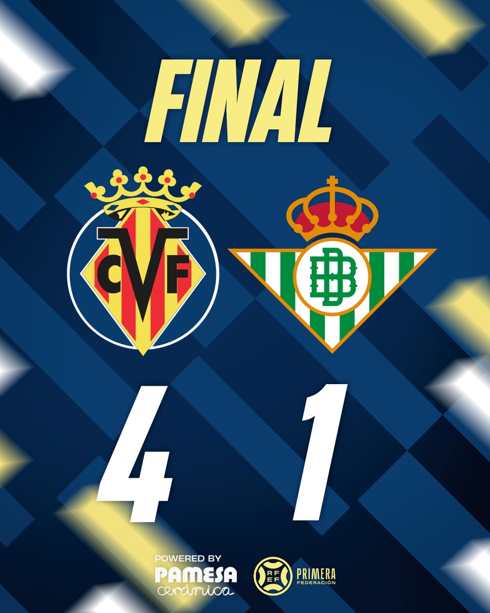 CanteraGrogueta's tweet image. ¡Final en el Mini Estadi!

¡El Villarreal B se lleva una victoria tan impecable como necesaria con una actuación estelar de Álex Rubio, que anotó tres goles!

#VillarrealBBetisDeportivo