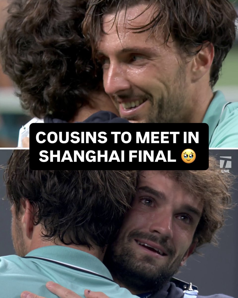 TennisChannel's tweet image. This is what dreams are made of 💖
Arthur Rinderknech and Valentin Vacherot - two cousins both playing in their maiden Masters 1000 final - will face off for the title Sunday in Shanghai.
A true Cinderella story. 💫