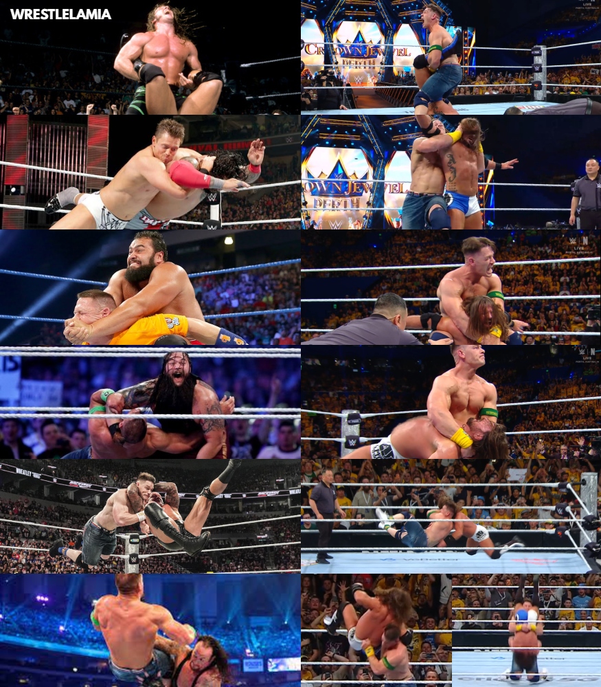 wrestlelamia's tweet image. John Cena tributes (successful ones)
The Miz's Skull Crushing Finale
Chris Jericho's Walls of Jericho
Bray Wyatt's Sister Abigail
Rusev's Accolade
Randy Orton's RKO
Undertaker's Chokeslam & Tombstone
#WWECrownJewel