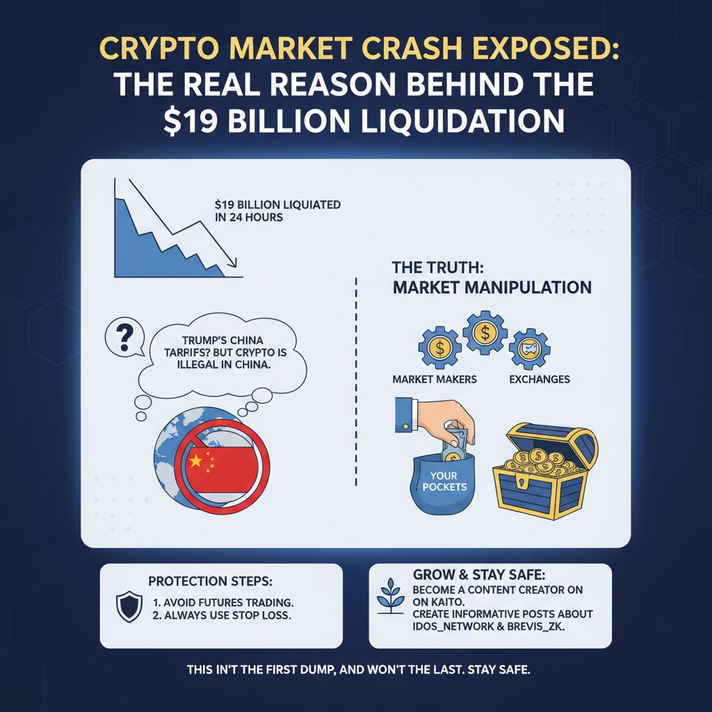 TechKaBazar's tweet image. $19 billion has been liquidated from the crypto market in the last 24 hours.

Everyone is saying it happened because @DonaldTrump  imposed tariffs on China but do you know something?

Crypto isn’t even legal in China, so how could that be the reason?

The truth is, market makers,…