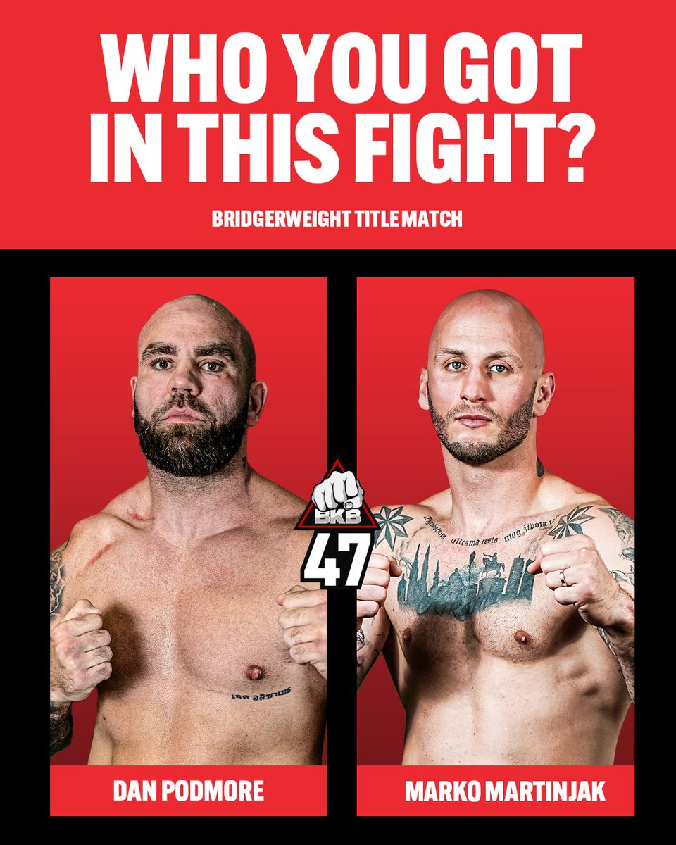 bkbbareknuckle's tweet image. Who’s taking the win in the main &amp;amp; co-main events? Drop your picks below 👇

Watch #BKB47 on October 18 
🎟️/📺 Visit BKBBareKnuckle.com

#BKB #BareKnuckle
