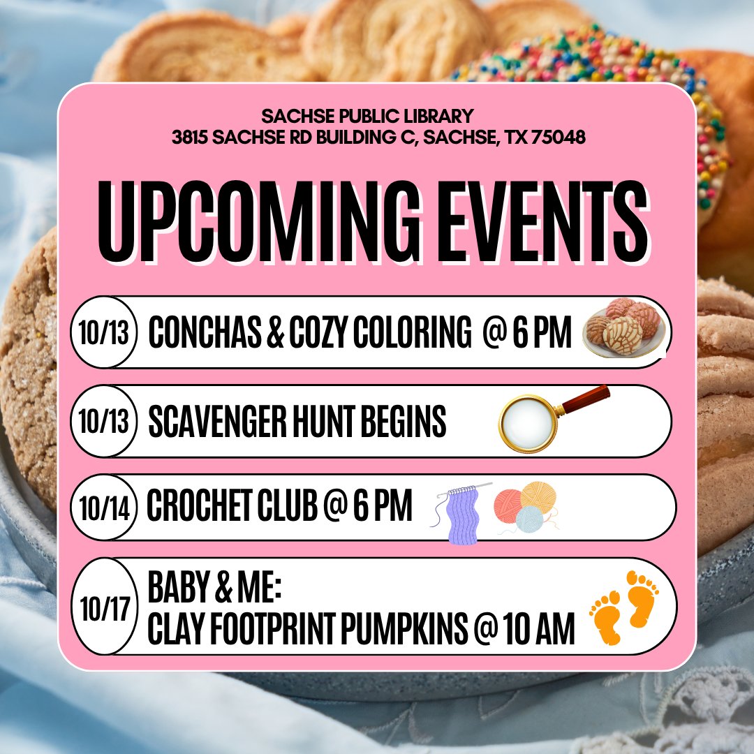 Happy Fall Break! Swing by the library for some free, fun activities. 🍁 Visit our website for full program details on our Events Calendar: zurl.co/D9pKY