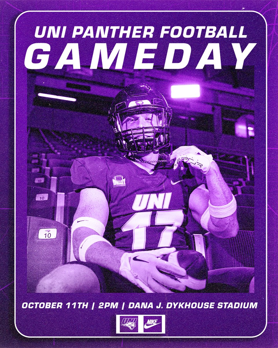 UNIFootball's tweet image. Why not us? Gameday at SDSU!

🆚: South Dakota State
📍: Brookings, South Dakota
🏟️: Dana J. Dykhouse Stadium
⏰: 2 p.m. CT
📺: bit.ly/4nMjd7a
📻: bit.ly/3J5cp5m
📊: bit.ly/4h2bi2K

#EverLoyal | #1UNI | #UNIFootball