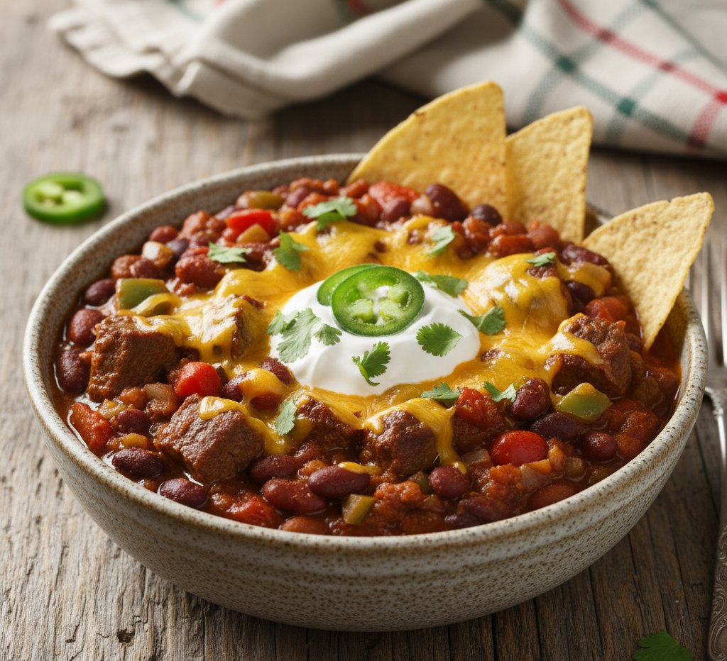 RecipeRoster's tweet photo. Hearty Beef &amp; Bean Chili Lunch Bowl
Full Recipe Here:
https://t.co/1DvaaFw5pD

#recipe #chili_recipes #RecipeOfTheDay https://t.co/emNzlFjqjA