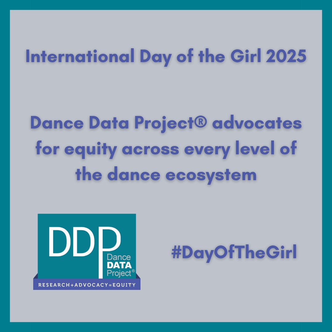 On #InternationalDayOfTheGirl, DDP highlights the disconnect between who learns dance and who leads it.

#InternationalDayOfTheGirl #DayOfTheGirl #DanceDataProject #GenderParity #WomenInDance #EquityInTheArts
