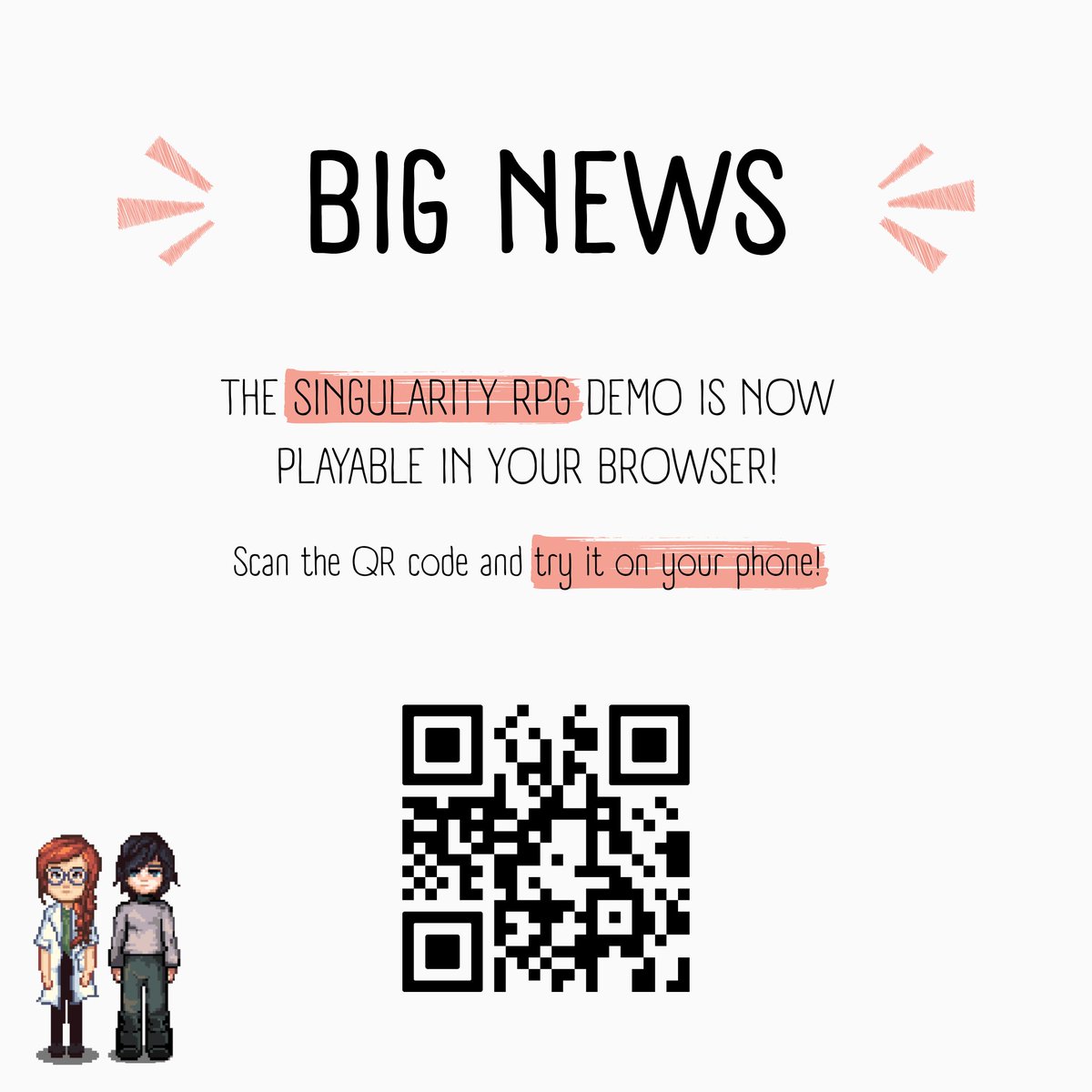 OverhillGames's tweet image. Good news! You can now play the Singularity RPG demo straight from your browser, even on your phone.

No downloads, no setup. Just tap and go!

singazu.github.io/singdemov2v12/

#SingularityRPG #indiegame #RPG #gamedev #pixelart #indiedev #juegosindie #gaming #videogames #indie