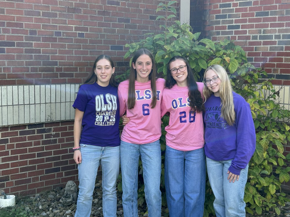 OLSH_HighSchool's tweet photo. We love getting to visit our partner schools and hope to see many of these students and their families at our upcoming Open House on Sunday, October 19th! 💜💛

#OLSH #FutureChargers #OLSHChargers #OLSHCommunity #CatholicEducation #OLSHSpirit https://t.co/t9YaViMnT5