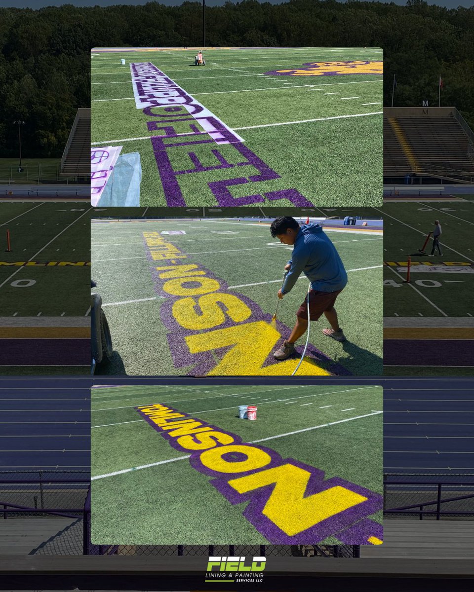FieldLiningUS's tweet photo. West Chester University's Tomlinson-Fillippo Field Dedication Logo, finished and looking sharp! 🏟️🎨

#FieldLining #LinePainting #LogoPainting #TomlinsonField #PrecisionPainting #ContractorLife #CompletedProject #FieldLiningAndPainting #ProfessionalService https://t.co/nZuktYaNYW