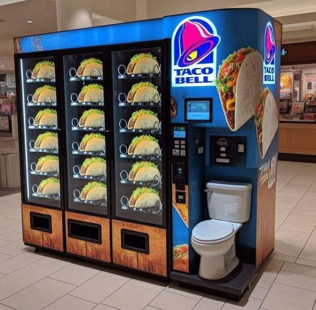 Taco Bell is experimenting with a new taco vending machine for airports. What do y'all think?