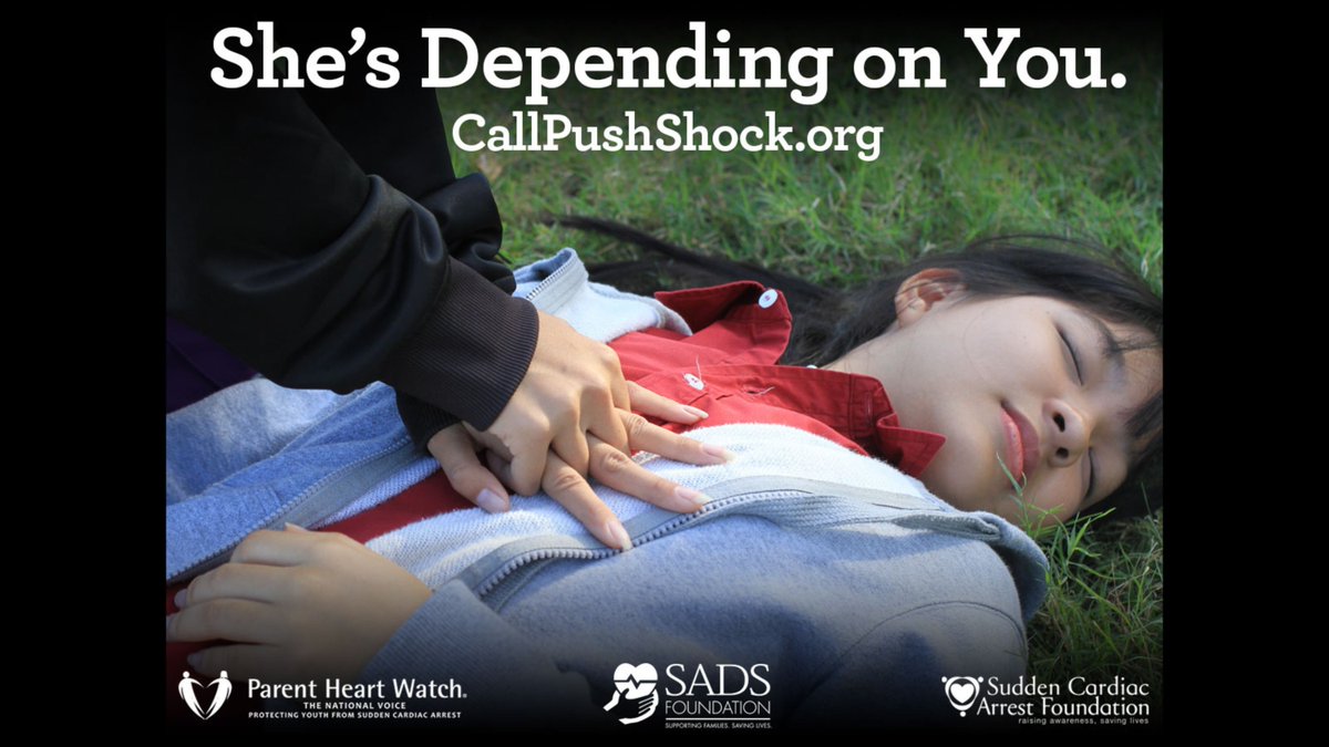 With 9 out of 10 victims lost to sudden cardiac arrest, why wouldn’t you triple their chance of survival by taking immediate action? Everyone can CALL PUSH SHOCK to save a life – likely for someone you know or love. 

🏷️ #CallPushShock #SCAAwarenessMonth #SADS #SADSCommunity