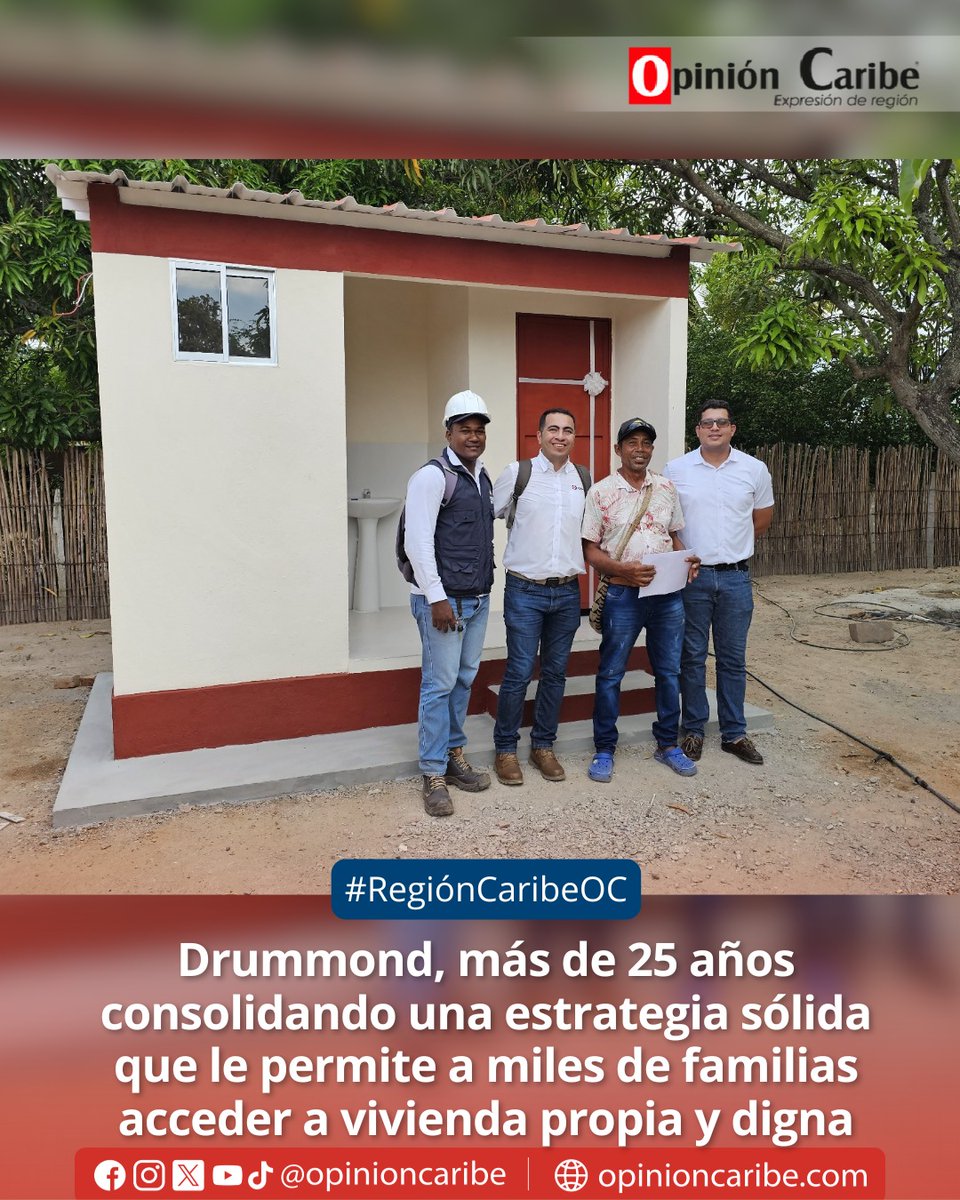 #RegiónCaribeOC En su propósito de generar desarrollo sostenible y mejorar la calidad de vida de las comunidades y sus empleados, Drummond Ltd. ha consolidado una sólida estrategia de inversión enfocada en facilitar el acceso a vivienda propia y digna.

▶️opinioncaribe.com/2025/10/11/dru…