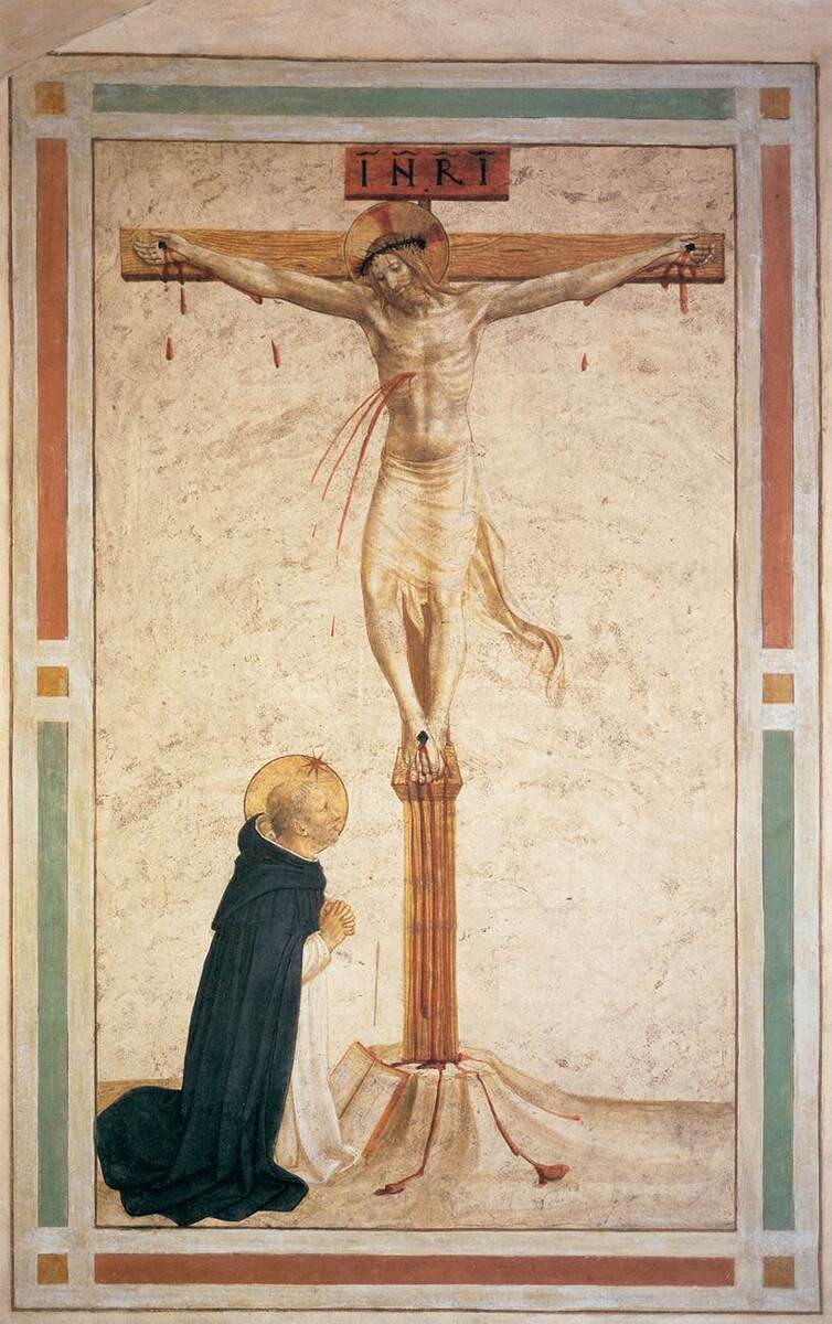 Crucifixion with St. Dominic #artbots #angelico