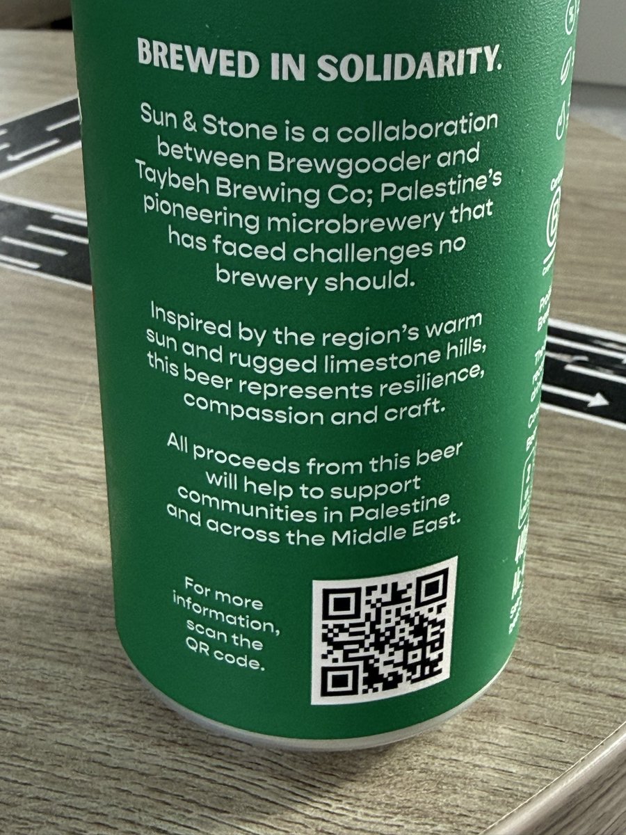 Beer with a conscience. 🇵🇸🇵🇸🇵🇸🇵🇸