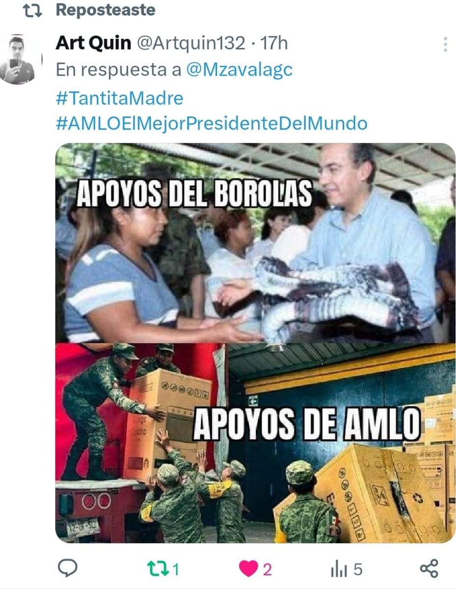 ferchog66's tweet photo. @ArturoVill7 Solo iban hacer teatro.
Histórico AMLO levanta Acapulco en semanas.
Imagínate AMLO destino casi 100 mil millones Acapulco.
Más de lo que debe el EVASOR @RicardoBSalinas
Hicieron guerra sucia AMLO con el huracán Otis que devastó Acapulco.
y es donde más votaron por @Claudiashein https://t.co/4b3HzAkHLu
