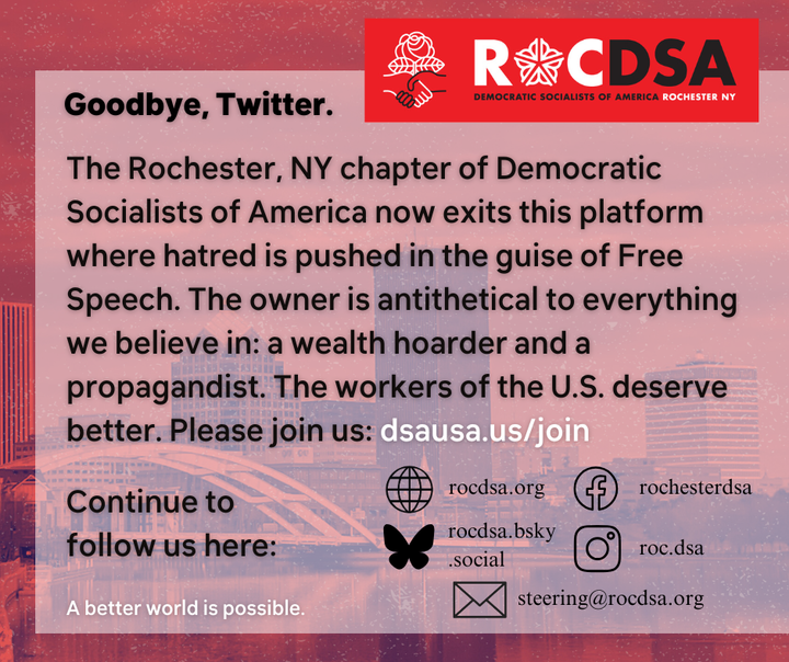 Rochester DSA tweet media