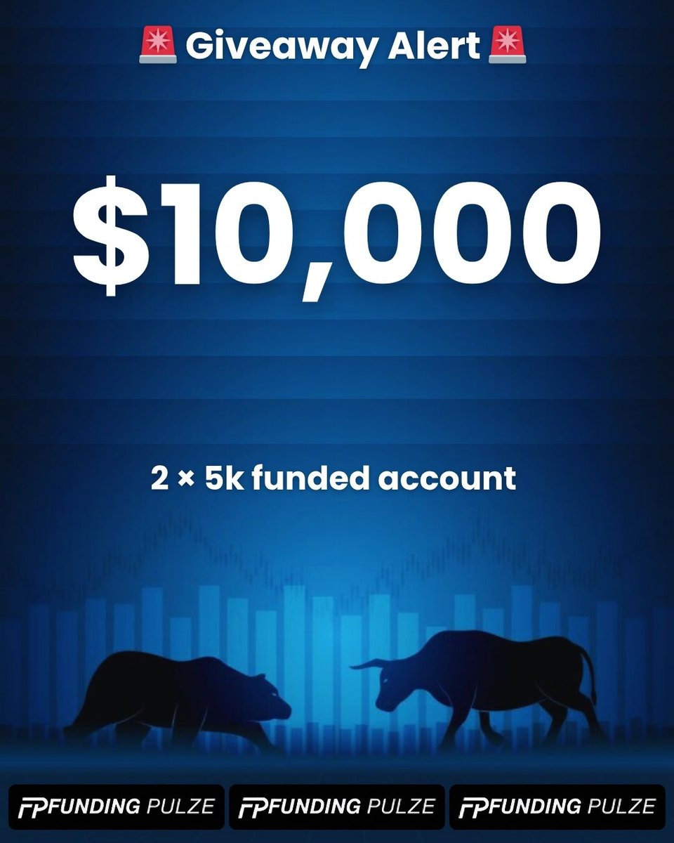 ___Levon___'s tweet image. GIVEAWAY 2 X 5k accounts
Rules:
Follow @fundingpulze @benizazyfx @___Levon___ @BeaTrades_ @Lyn_Trades @TeeXau
Like and Repost this tweet
Tag 3 friends
Also signup : user.fundingpulze.com/user/signup
Winners will be announced within 72hours