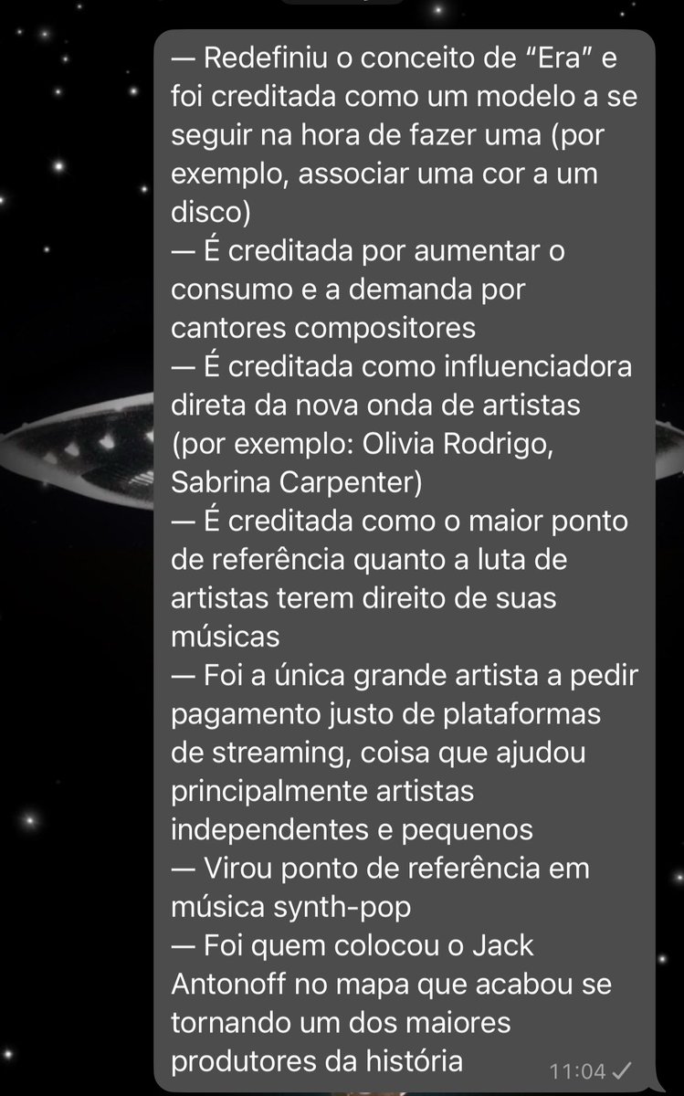 vocês se fazem MUITO kkkkkkkkkkk os feitos da Taylor vão muito além de números de chart, vocês só esquecem disse porque ela não se promove em cima disso, mas vai aqui uma lista de feitos dela: