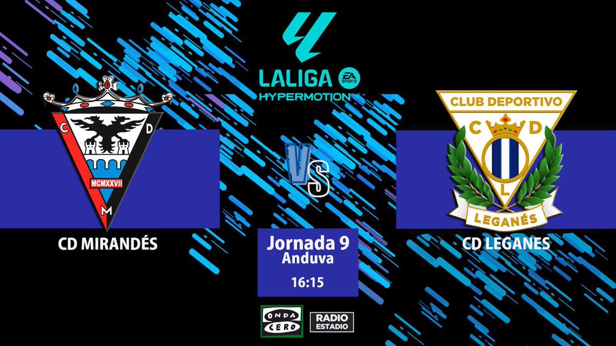 🏟️ Arranca el Mirandés - Leganés

🎙️ Narrador: <a href="/Raul_GranadoOCR/">Raul Granado</a> 

🎤 Inalámbrico: <a href="/OlasagastiJuan/">Juan_Olasagasti</a> 

🗣️ Profe: <a href="/alberlopezfrau/">Alberto López Frau</a>

🔽 Vive con nosotros el #MirandésLeganés en directo en #Radioestadio.

📻 ondacero.es

🔴 YouTube: youtube.com/watch?v=2S-fup…

<a href="/CDMirandes/">Club Deportivo Mirandés</a>  |