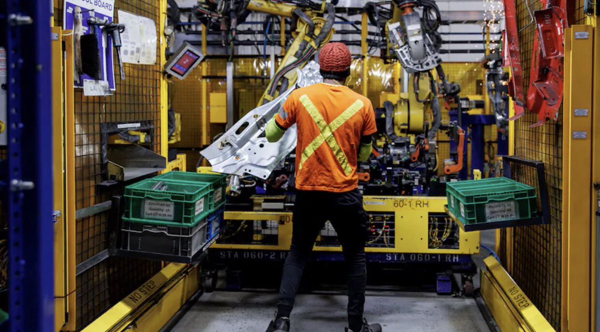 Canada's economy added 60,000 jobs in September, beating expectations with gains largely led by the tariff-vulnerable manufacturing sector🇨🇦