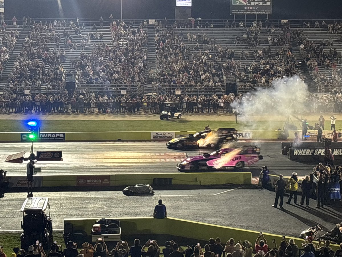 HairsGray's tweet photo. The Stars at Night are Big and Bright, (clap, clap, clap, clap) Deep in the Heart of Texas! My lovely wife chose NHRA Drag Racing as her Birthday gift.  Yeah, I’m Super Lucky!!! https://t.co/h6DjHlFoJA