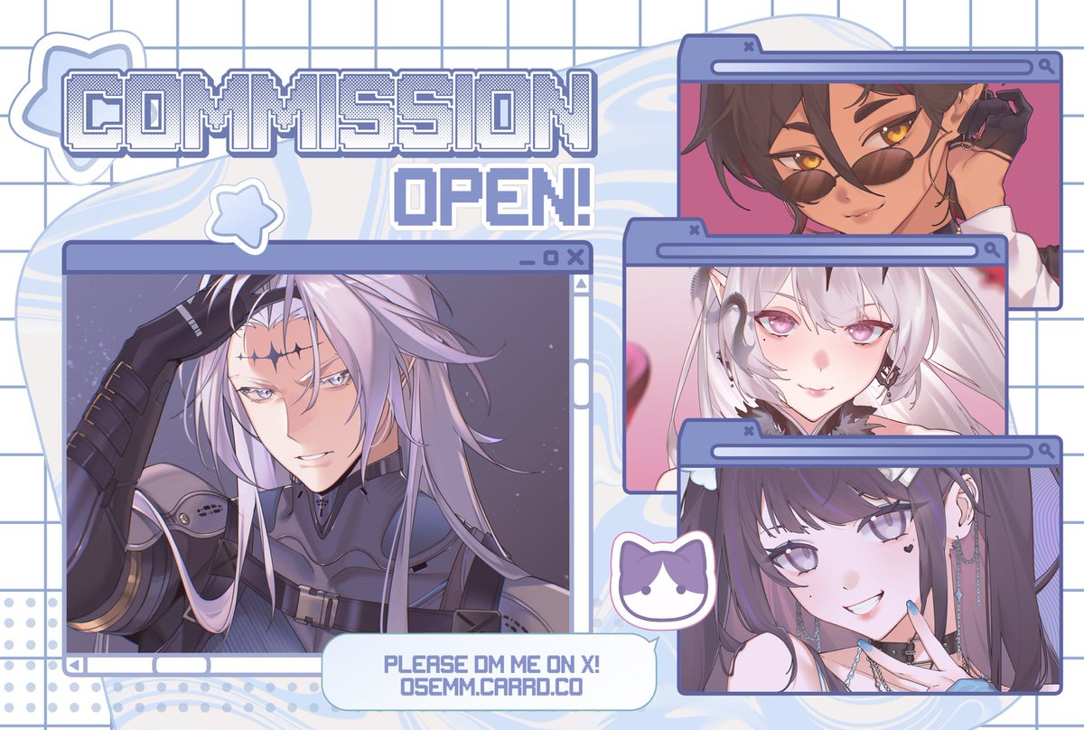 EMERGENCY C✿MMISSI✿N OPEN! ૮ . . ྀིა
 
Hello! I am currently opening cmms as I am in need of funds to pay my bills. Please feel free to DM if you're interested.

[ 🔄 + 💜 are very much appreciated ]

#commissionsopen #commission