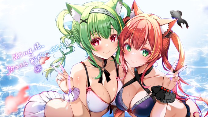 夏の想い出💚❤️
#Skeb #Skeb募集中 