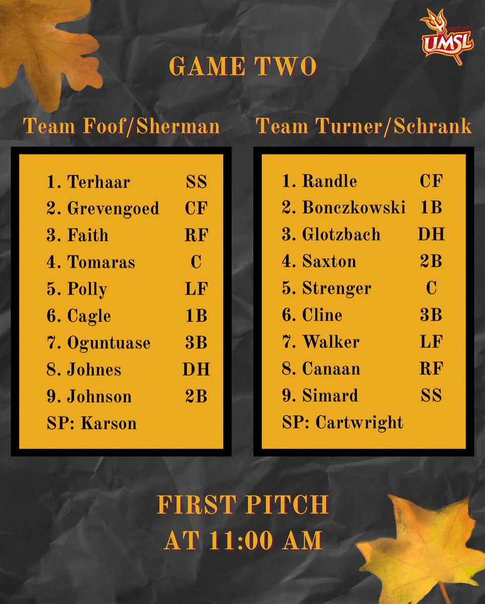 🔱 Lineups for game two 🔱