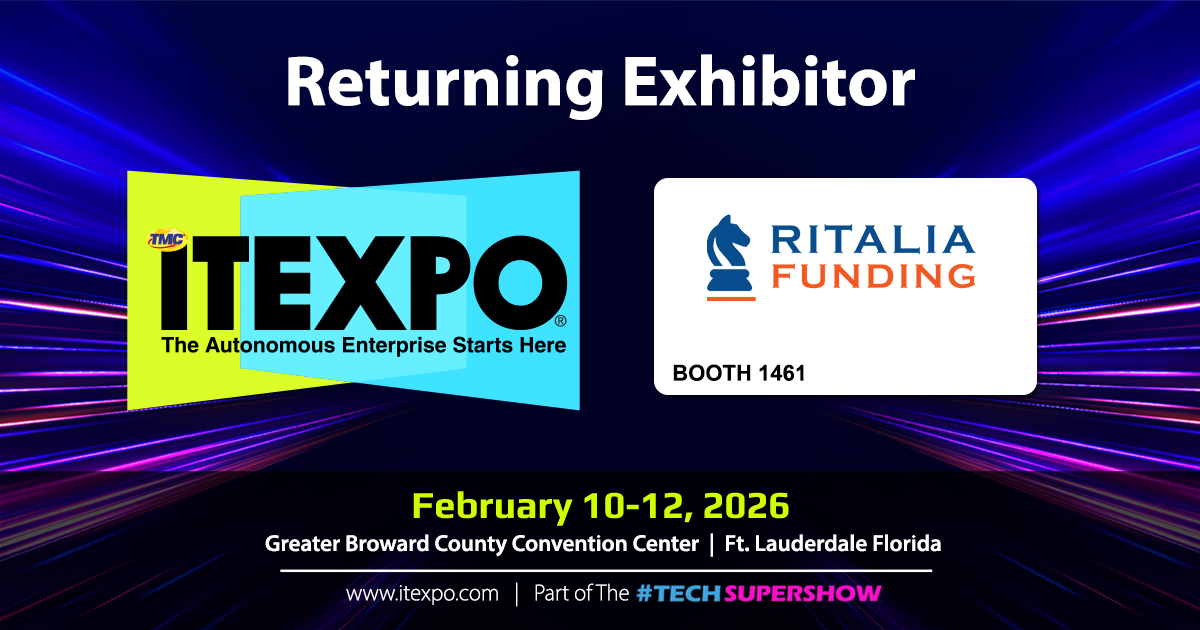 ITEXPO's tweet image. Ritalia Funding is back at ITEXPO for the 4th time in 2026.

Ritalia is a prominent funding source in the SMB space making hardware, software, and services easier to buy and sell.

Chat with them in Booth 1461 at the ITEXPO #TECHSUPERSHOW

bit.ly/4qc9KYr

#RitaliaFunding