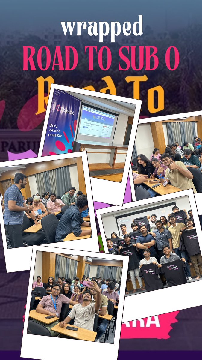 Lucky | NoJargon (@secretorder333) on Twitter photo The chain vibes were REAL ๐
Road to Sub0 ๐ฃ๏ธ x <a href="/Polkadot/">Polkadot</a> 2.0 wrapped at <a href="/ParulUniversity/">Parul University</a>
<a href="/parul_dao/">PU DAO</a> ร <a href="/HackTourIND/">HackTour India</a> took Web3 IRL fr fr โก๏ธ
#BUIDL #DOT #Web3India #Sub0 #pudao #oncampusonchain The chain vibes were REAL ๐
Road to Sub0 ๐ฃ๏ธ x <a href="/Polkadot/">Polkadot</a> 2.0 wrapped at <a href="/ParulUniversity/">Parul University</a>
<a href="/parul_dao/">PU DAO</a> ร <a href="/HackTourIND/">HackTour India</a> took Web3 IRL fr fr โก๏ธ
#BUIDL #DOT #Web3India #Sub0 #pudao #oncampusonchain