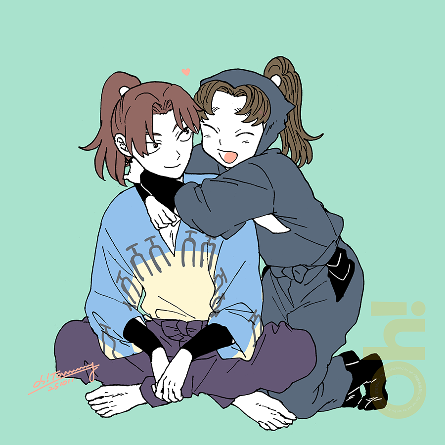 「利こま いちゃいちゃばっくはぐ」|おおとみのイラスト