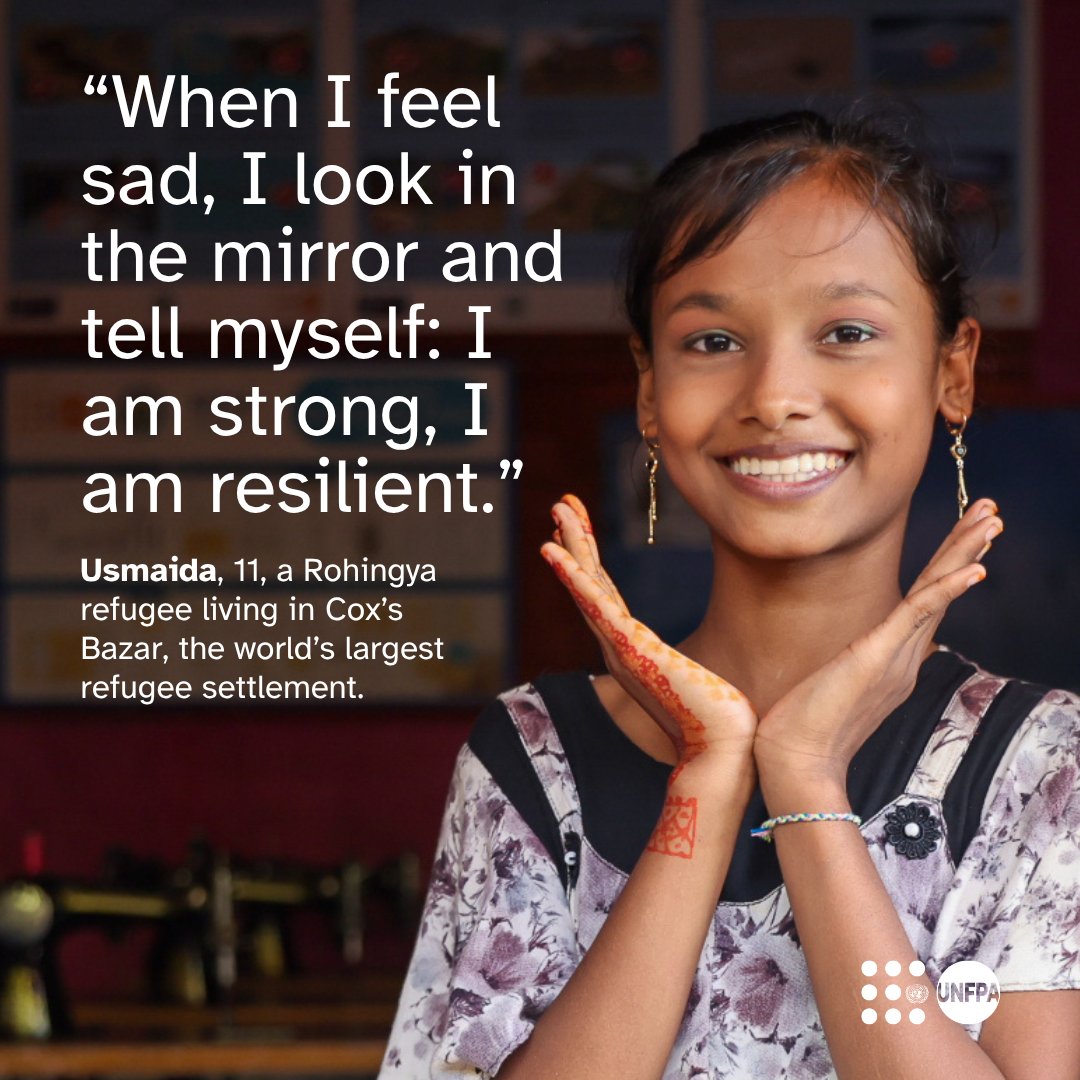 UNFPA's tweet image. In crises around the world, girls continue to show incredible resilience.

With greater investment, they can build the lives they want.

On the #DayOfTheGirl, see how support from @UNFPA is helping them do just that: unf.pa/clf