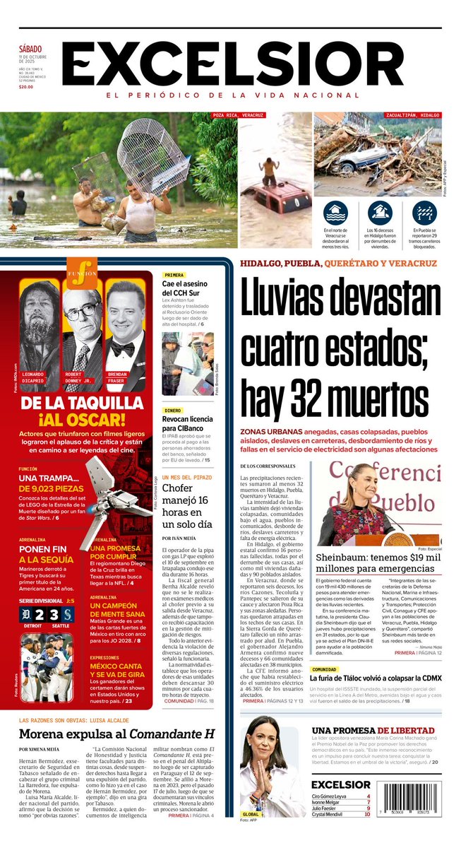 circulo_depoder's tweet image. 🔴 Estas son las primeras planas de los periódicos más importantes de circulación Nacional. 

#Nacional #Morelos