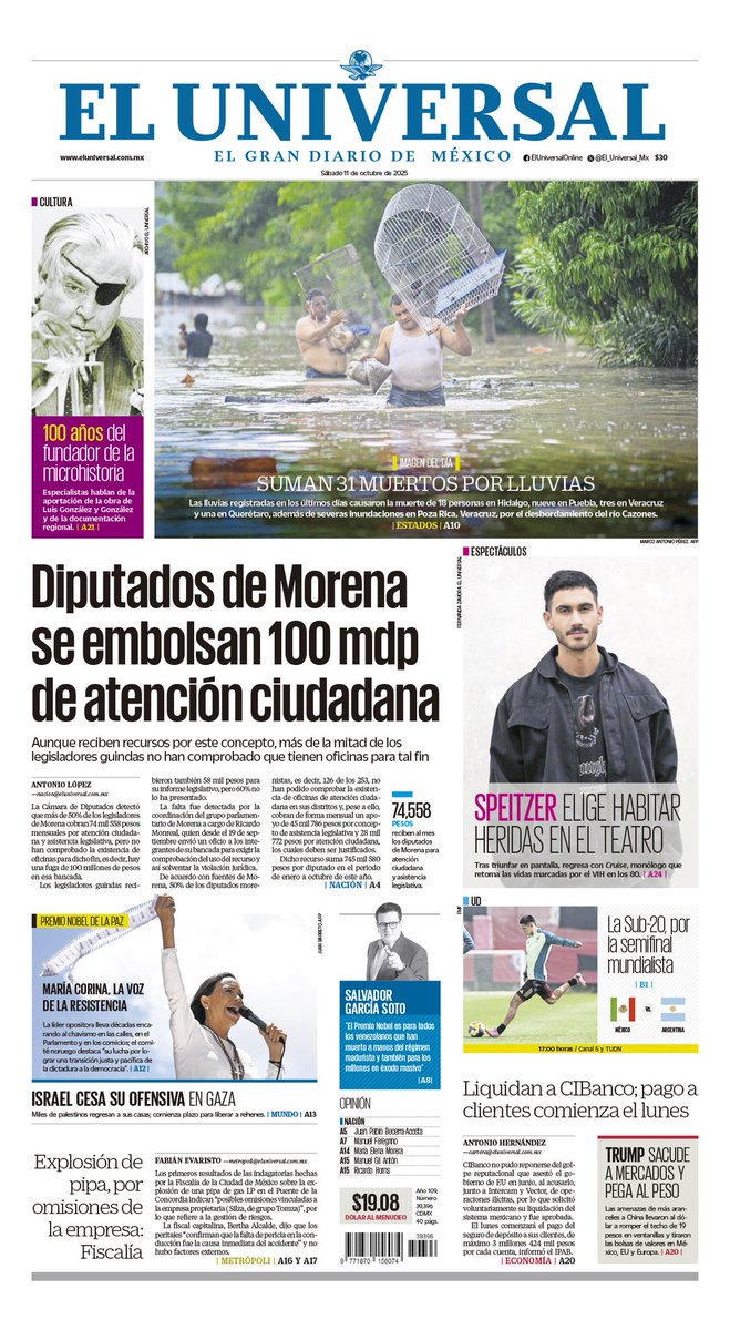 circulo_depoder's tweet image. 🔴 Estas son las primeras planas de los periódicos más importantes de circulación Nacional. 

#Nacional #Morelos