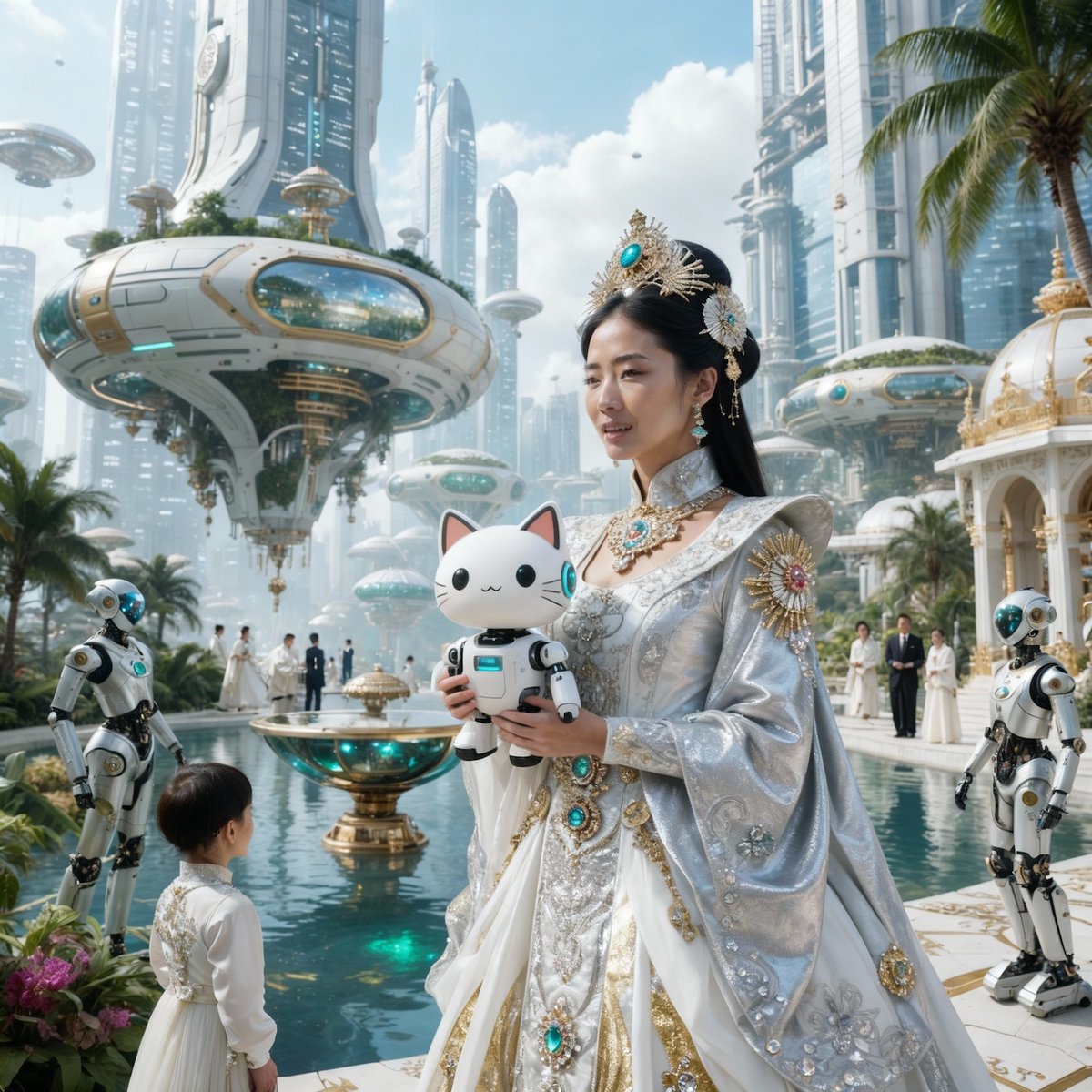 Happy Caturday !

Future Empires : Eastern Empire aristocracy #
(SDXL , SeedDream4, MagnificAI)
...
Her highness Miya Tanaka with her Kawai Cat-assistant.
...

The Eastern Empire, established in 3025 AC, spans modern-day China, Mongolia, Taiwan, South and North Korea, and Japan.