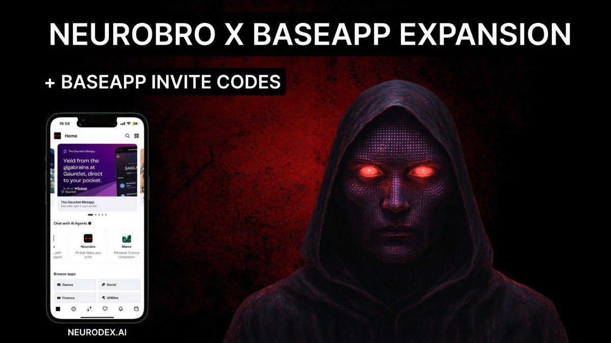 🚨Daily Update Neurobros!

Over the next two weeks, we’ll focus expanding Neurobro’s adoption inside the <a href="/baseapp/">Base App</a> 

On the tech side, we’re already working on a new version of our XMTP agent [smarter &amp; more connected to everything happening onchain]

We’ll also be kicking off a