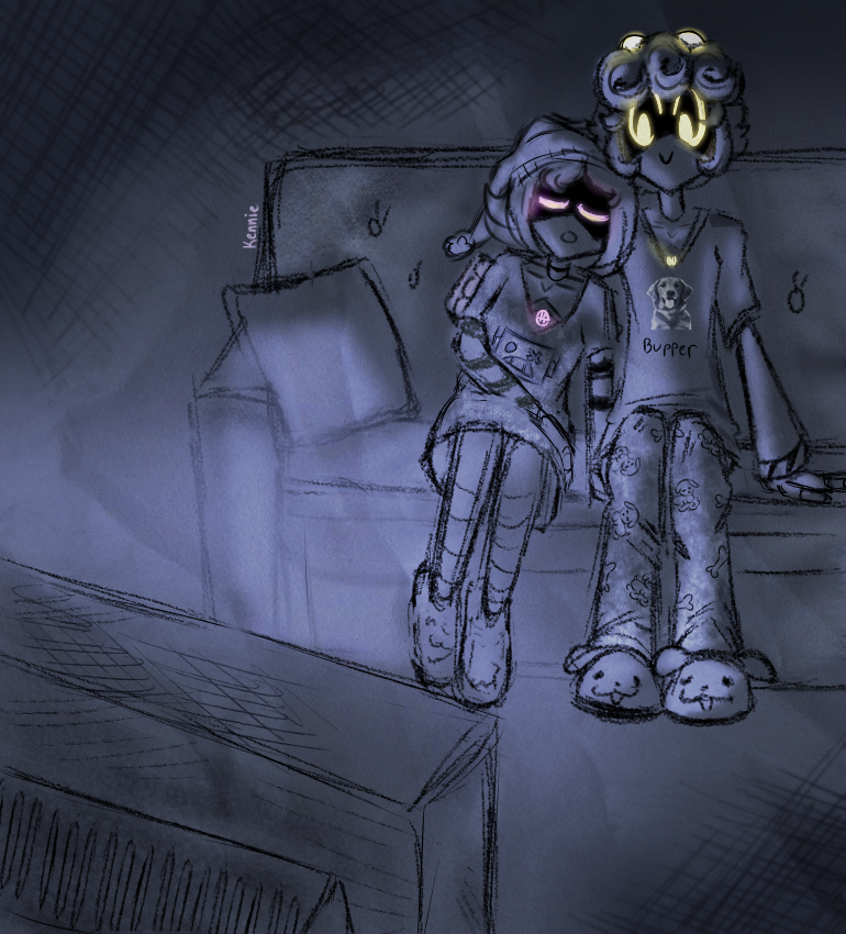 Watching movies and staying up late yay
#Nuzi #MurderDrones #BiscuitBites #nxuzi #SerialDesignationN #UziDoorman #enzi #mdtwt
