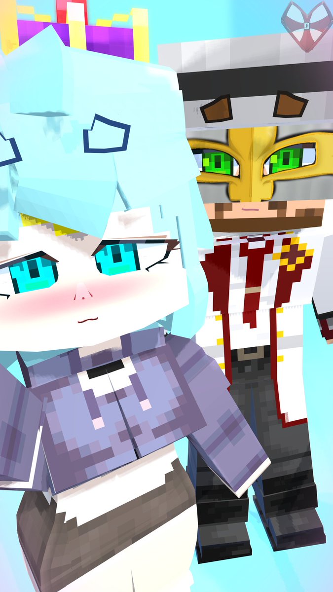 DonnieCrusader's tweet image. Vera chilling with the detective #mineimator #modelbench #Minecraft